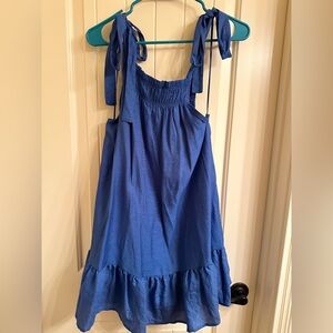 Altar'd State Blue Dress with Tie Straps
